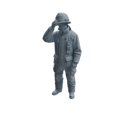 MRY-SFW LYTR1062 Firefighter Occupation Pose Character Modern Model 4 pcs