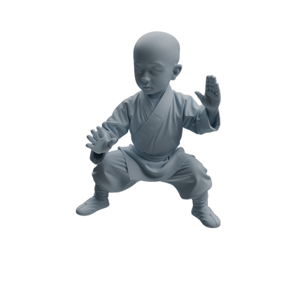 MRY-SFW LYTR1072 Little Monk with Kung Fu Actions Character Modern Model 3 pcs