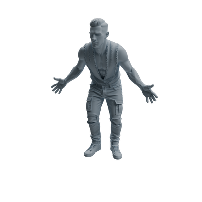 MRY-SFW LYTR928 Nightclub Party Man Character Modern Model 4 pcs