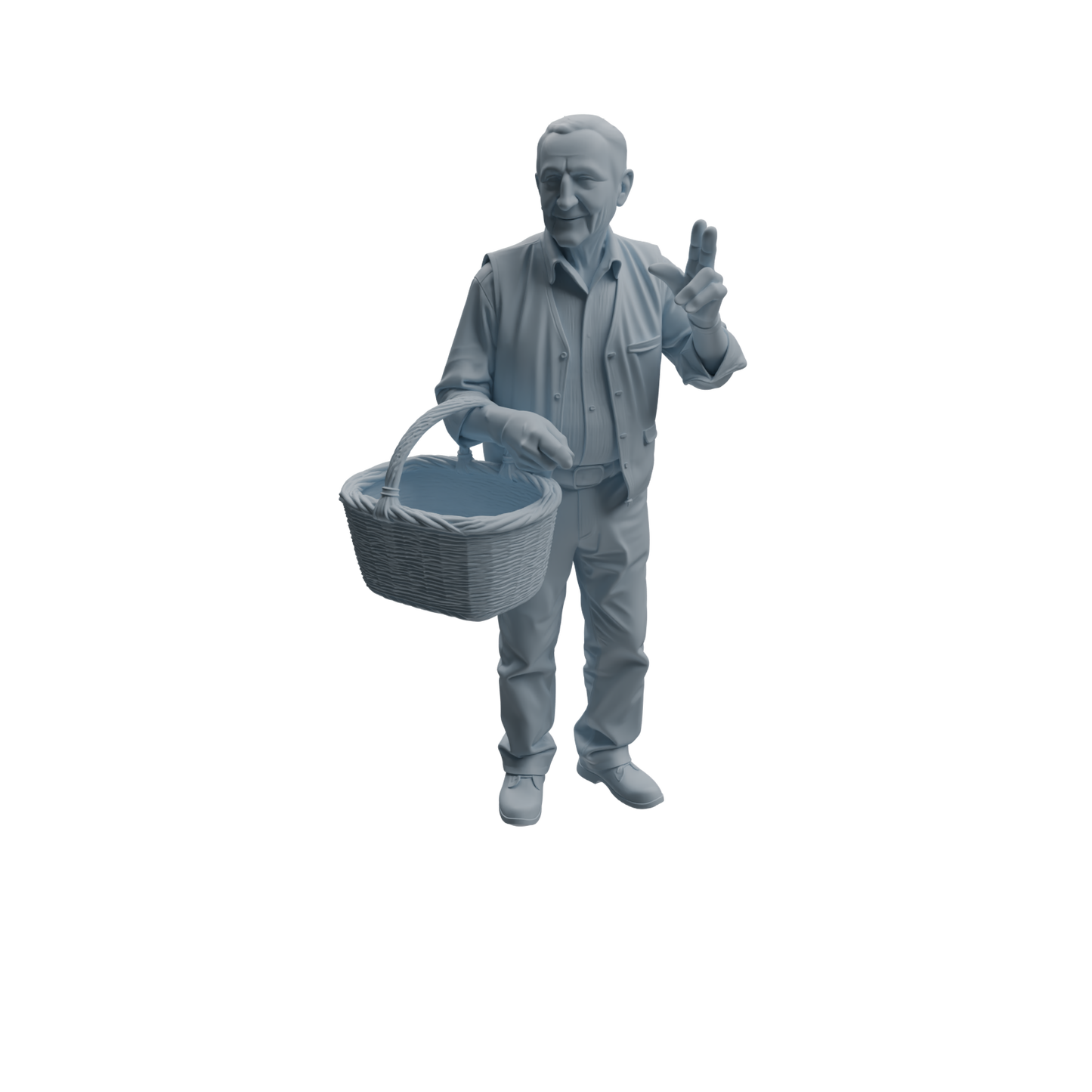 MRY-SFW LYTR995 Market Elderly Shopper Character Modern Model 4 pcs
