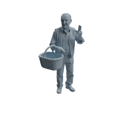 MRY-SFW LYTR995 Market Elderly Shopper Character Modern Model 4 pcs