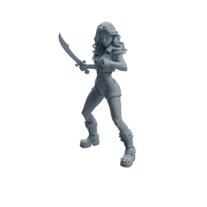 MRY-SFW LYTR1094 Modern Female Pirate Character Modern Model 4 pcs