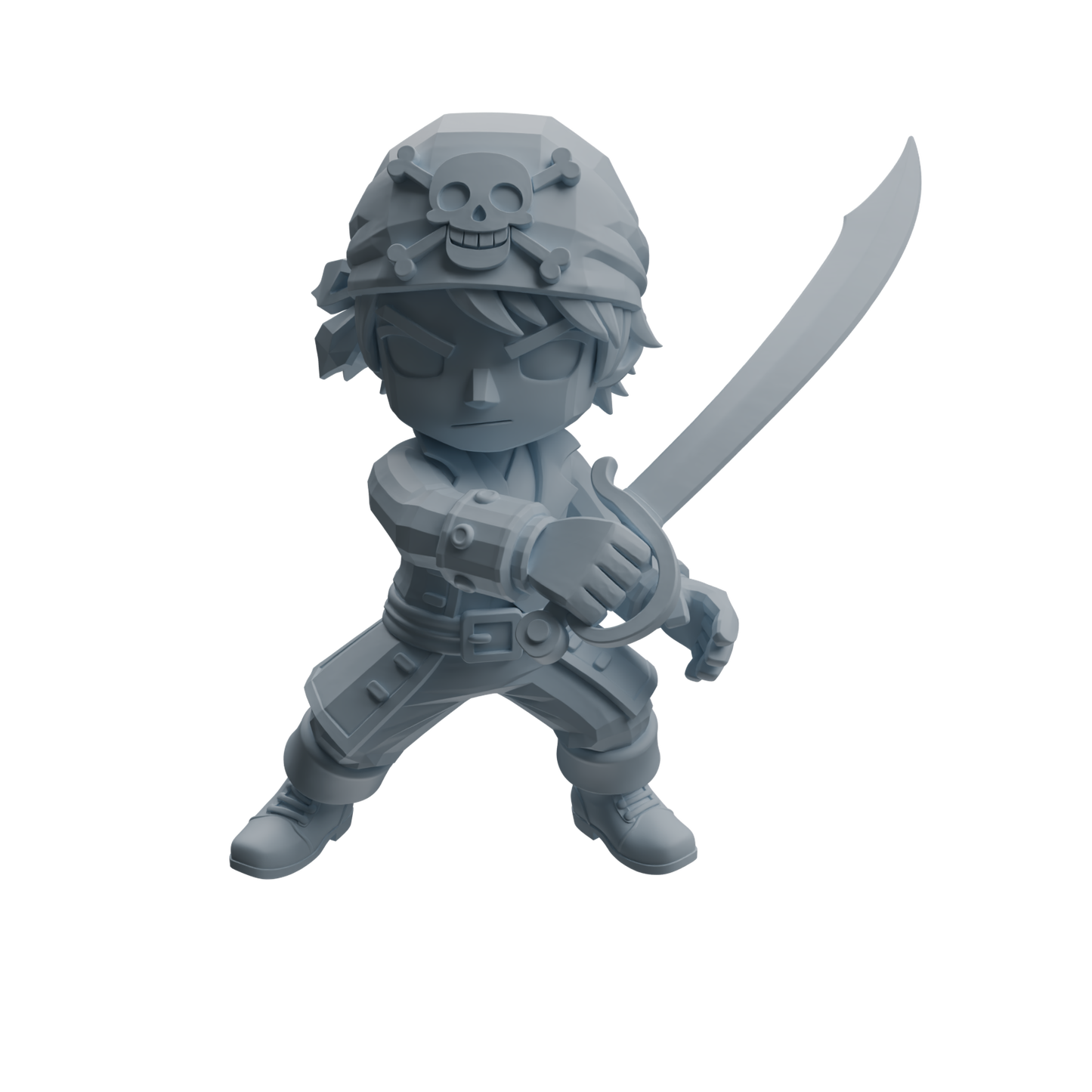 MRY-SFW LYTR1091 Multi-pose Chibi Pirate Character Modern Model 4 pcs