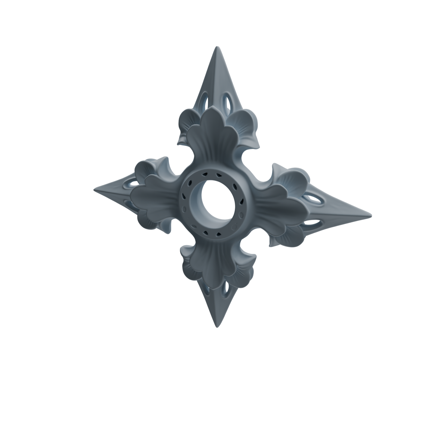 MRY-SFW LYGS448 Floral Pattern Shuriken Modern Model 4 pcs