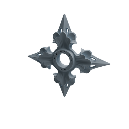 MRY-SFW LYGS448 Floral Pattern Shuriken Modern Model 4 pcs