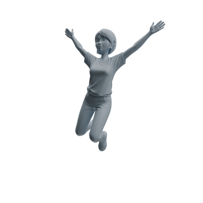MRY-SFW LYTR1059 Jumping & Waving Character Modern Model 3 pcs