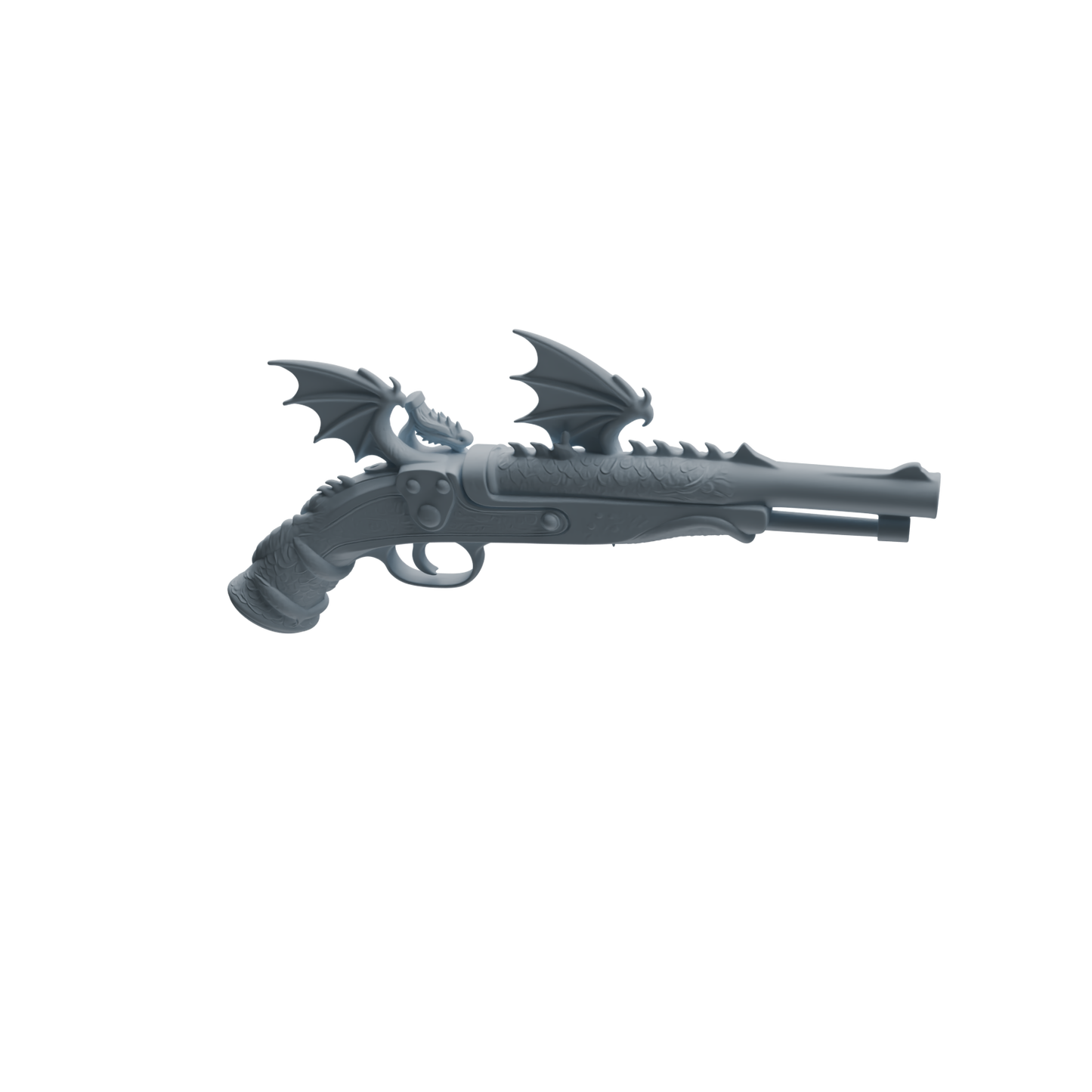 MRY-SFW LYGS452 Dragon Pattern Musket & Floral Shuriken Modern Model 4 pcs