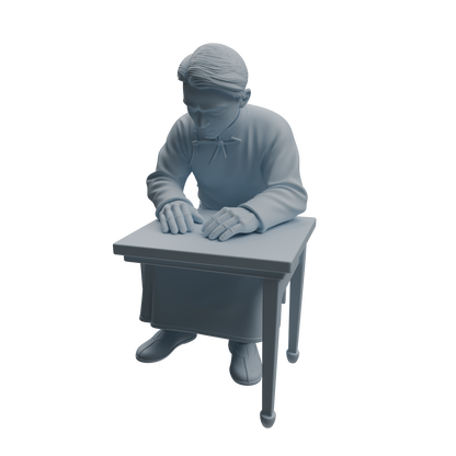 MRY-SFW LYTR980 Republic of China Scholar Tea Character Modern Model 3 pcs