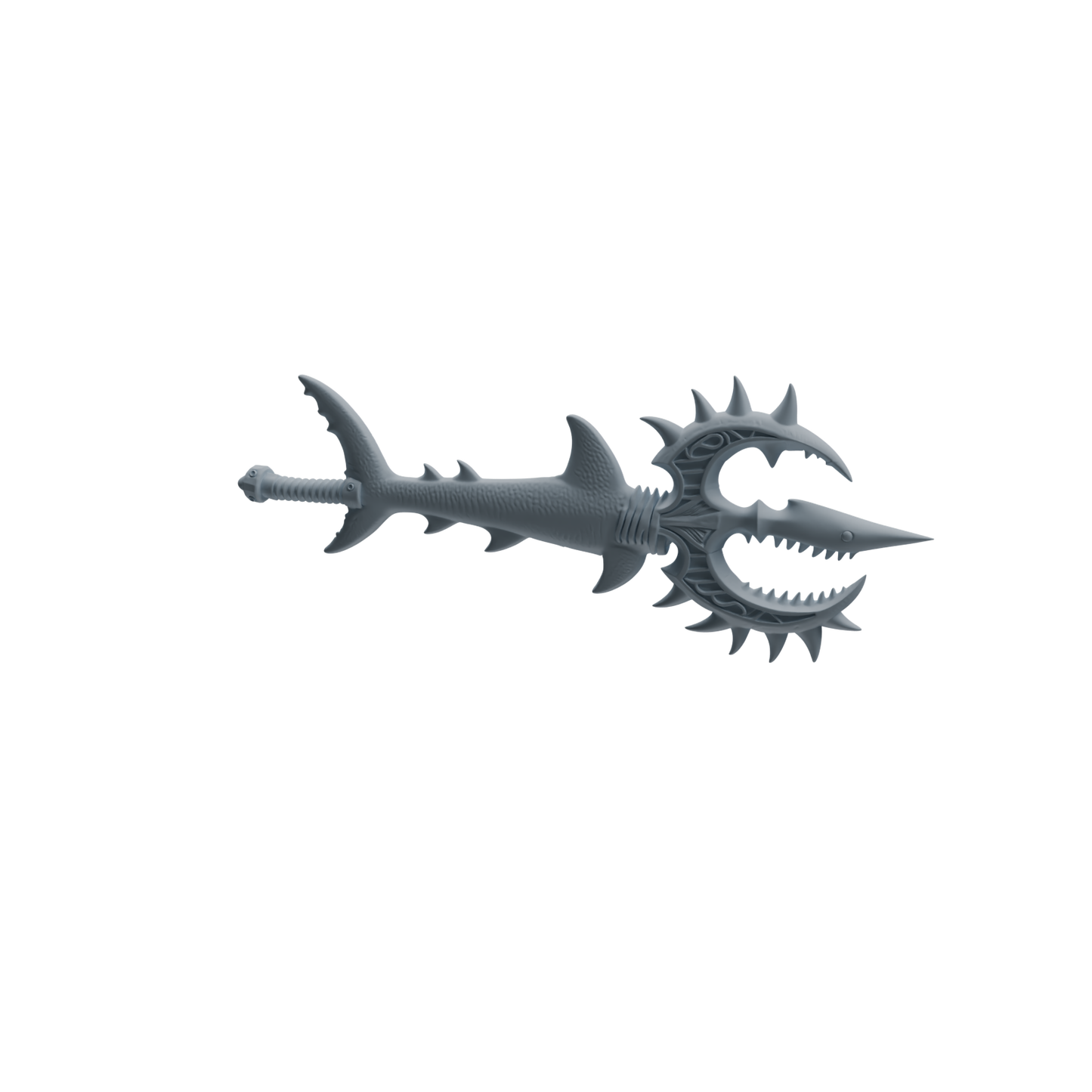 MRY-SFW LYGS427 Shark and Spiked Decorative Axe Weapon Modern Model 4 pcs