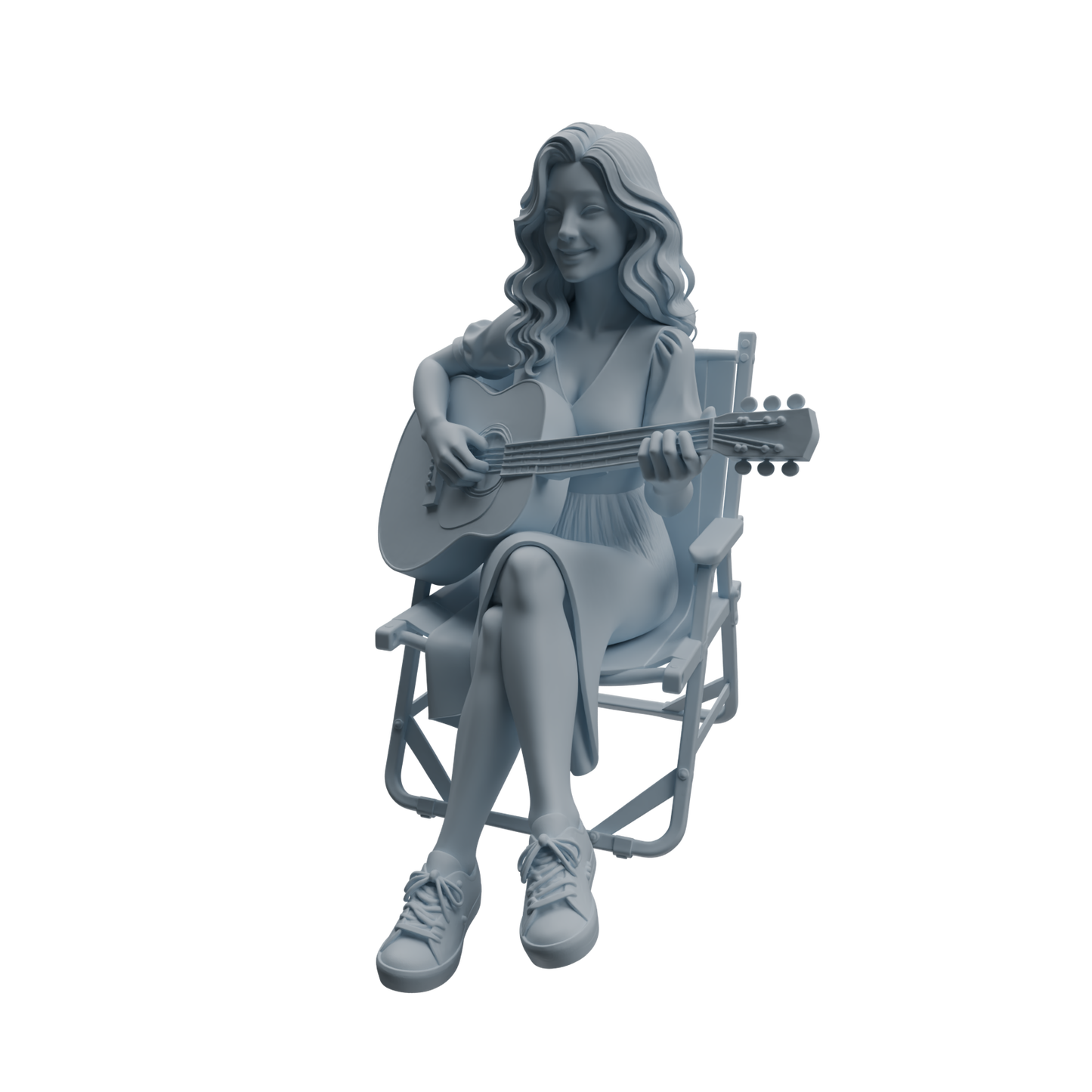 MRY-SFW LYTR1026 Outdoor Guitar Playing Female Character Modern Model 3 pcs