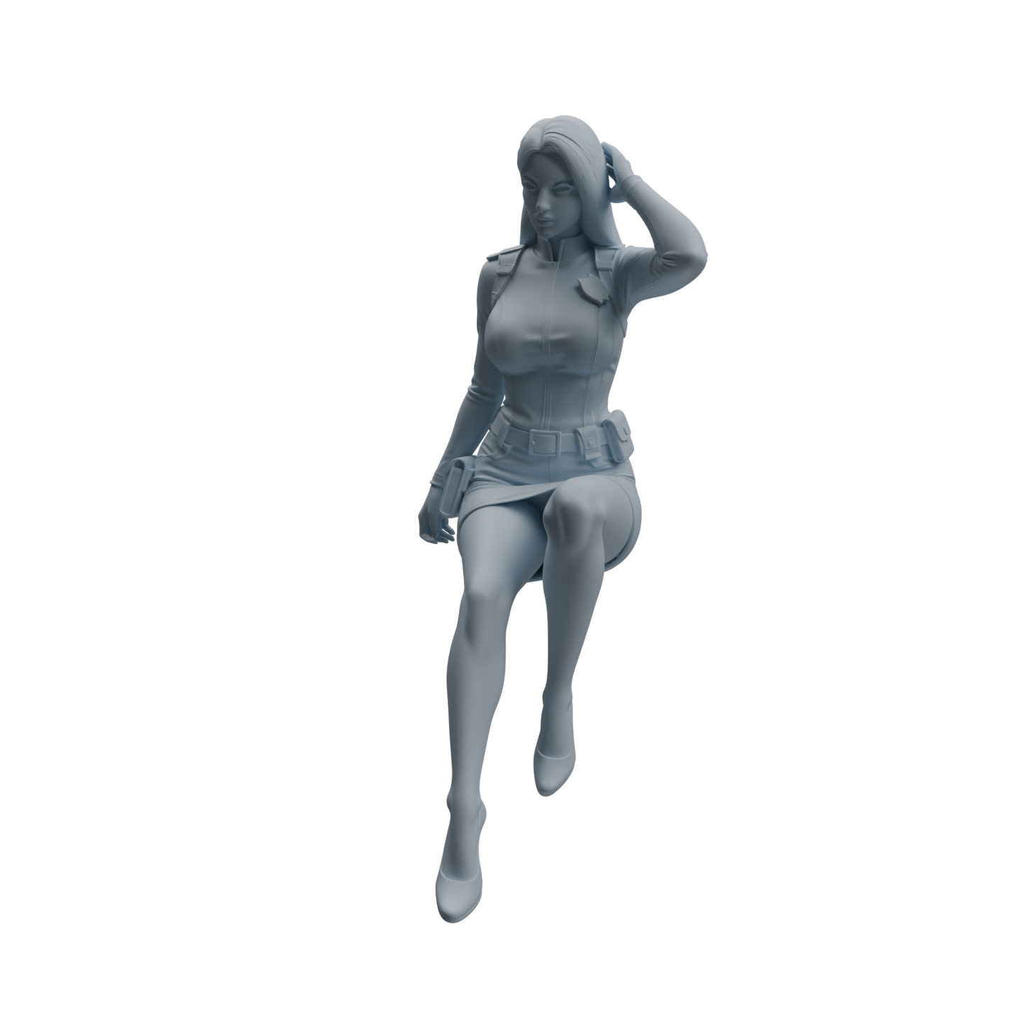 MRY-SFW LYTR955 Seated Female Police Officer Character Modern Model 4 pcs