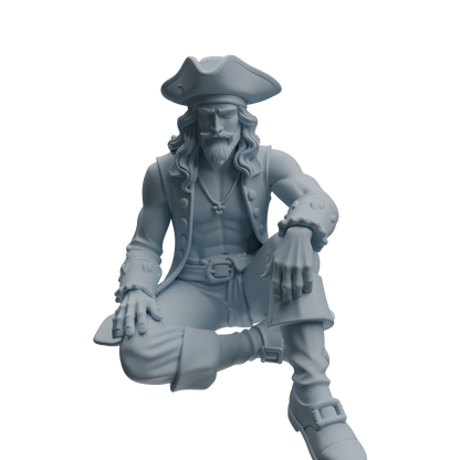 MRY-SFW LYTR1093 Sitting Pose Pirate Character Modern Model 3 pcs