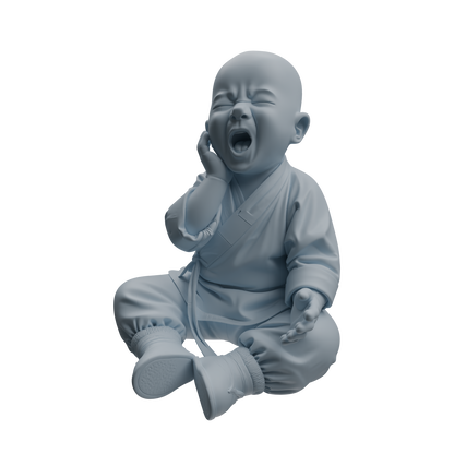 MRY-SFW LYTR1071 Little Monk with Expressions and Actions Character Modern Model 3 pcs