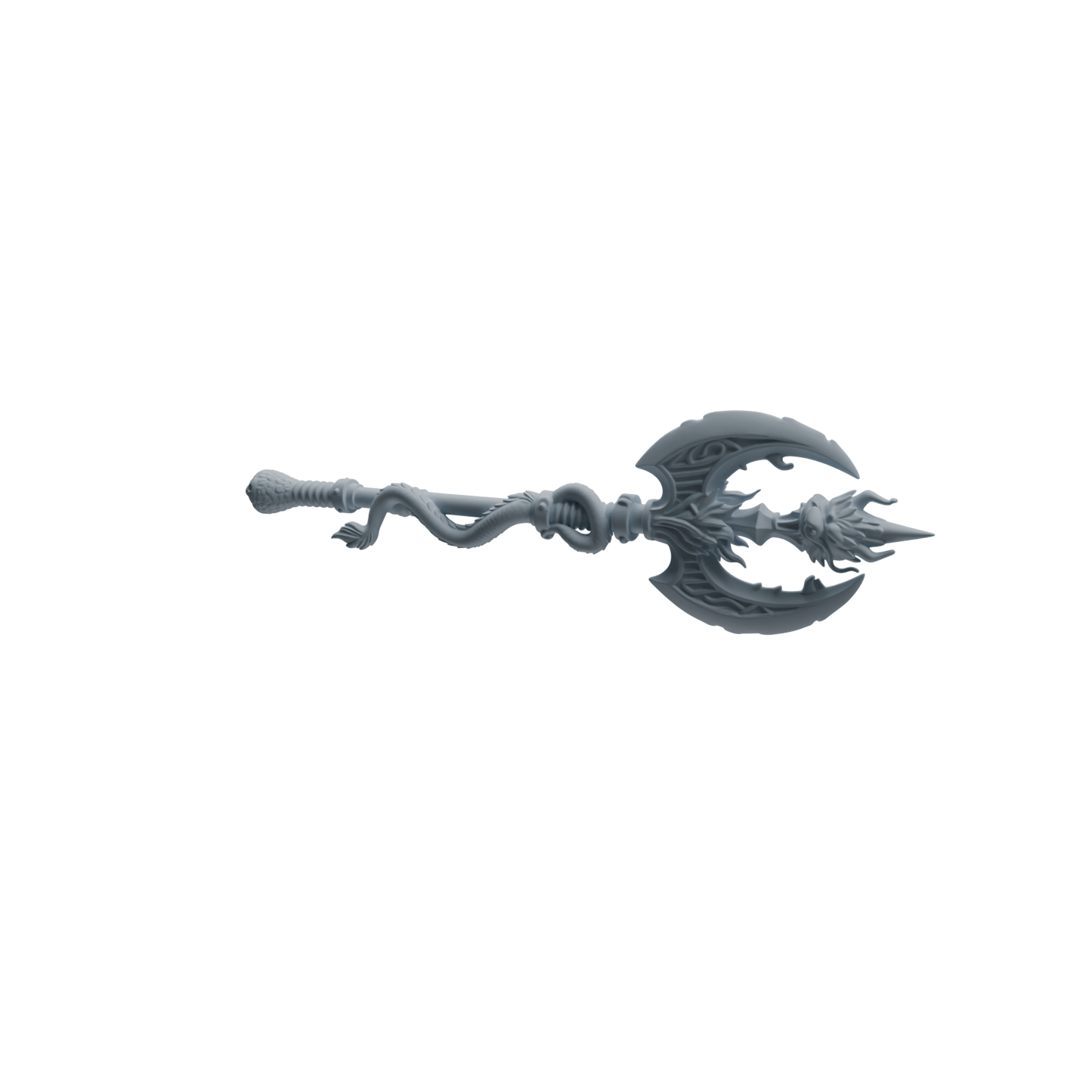 MRY-SFW LYGS425 Dragon Pattern Decorative Battle Axe Weapon Modern Model 4 pcs