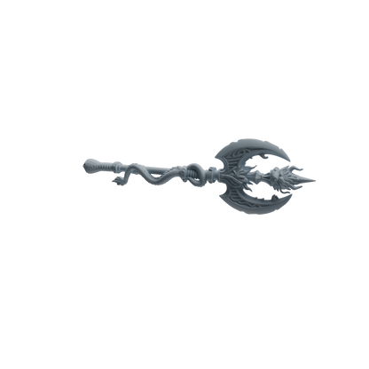 MRY-SFW LYGS425 Dragon Pattern Decorative Battle Axe Weapon Modern Model 4 pcs