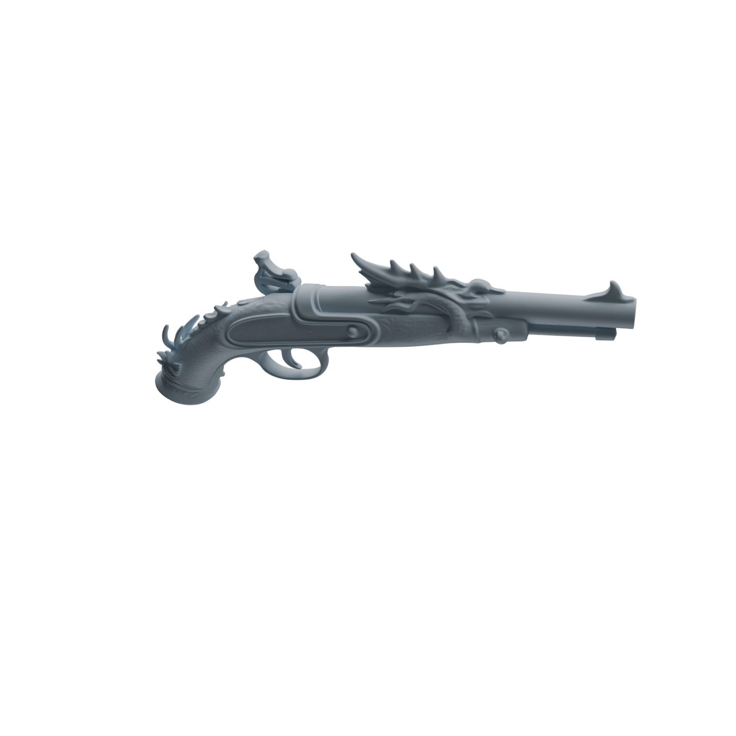 MRY-SFW LYGS453 Dragon Musket, Engraved Axe & Floral Shuriken Modern Model 4 pcs