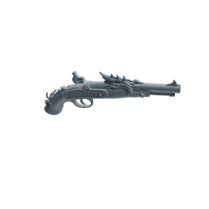 MRY-SFW LYGS453 Dragon Musket, Engraved Axe & Floral Shuriken Modern Model 4 pcs
