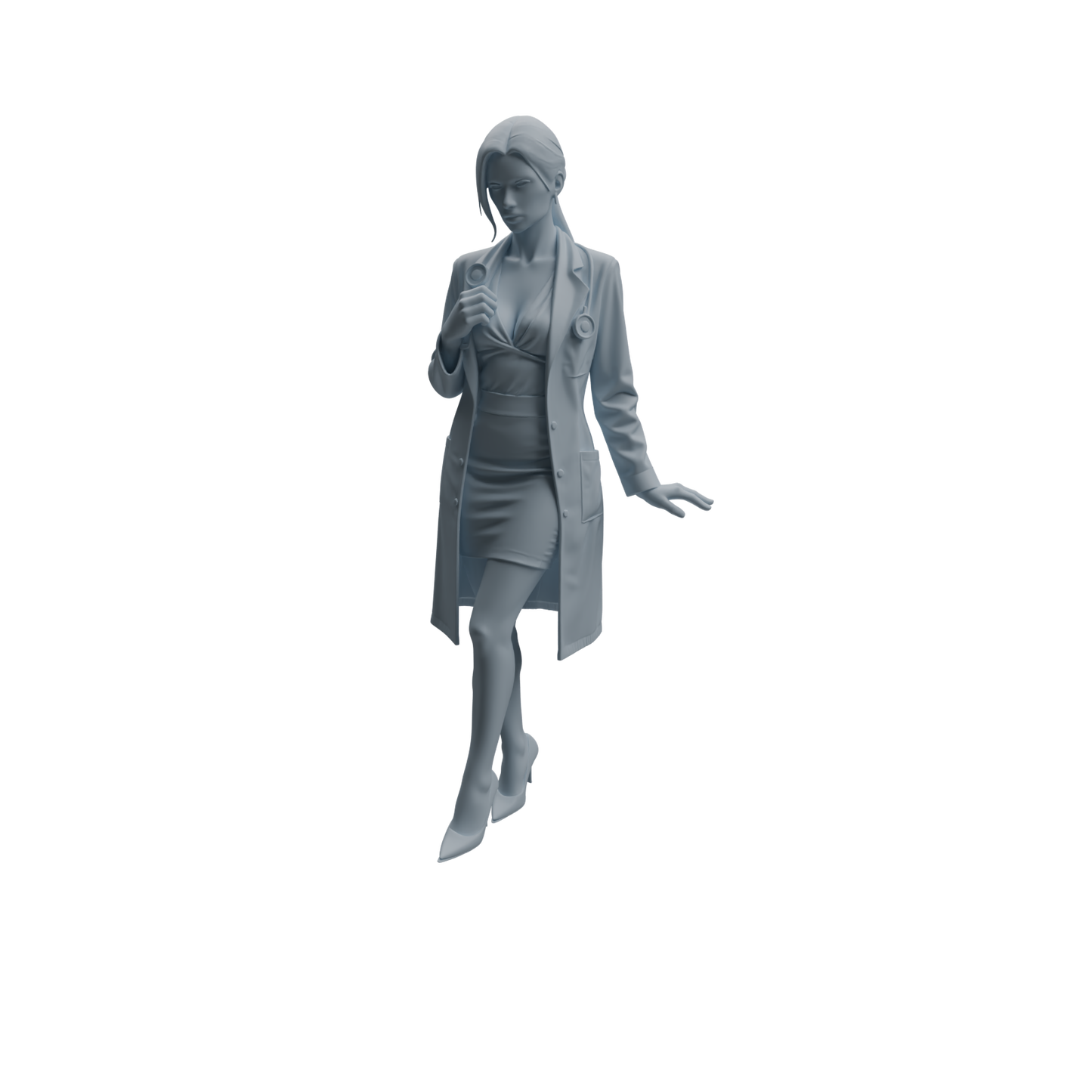 MRY-SFW LYTR1007 Female Doctor with Stethoscope Character Modern Model 3 pcs