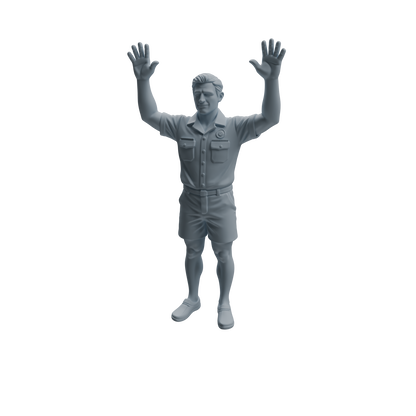 MRY-SFW LYTR1010 Male Lifeguard in Different Poses Character Modern Model 3 pcs