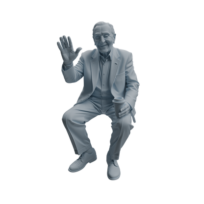 MRY-SFW LYTR1035 Interactive Elderly Character Modern Model 4 pcs