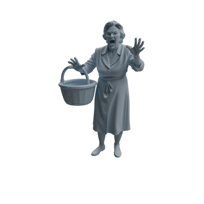 MRY-SFW LYTR994 Elderly with Basket Character Modern Model 4 pcs