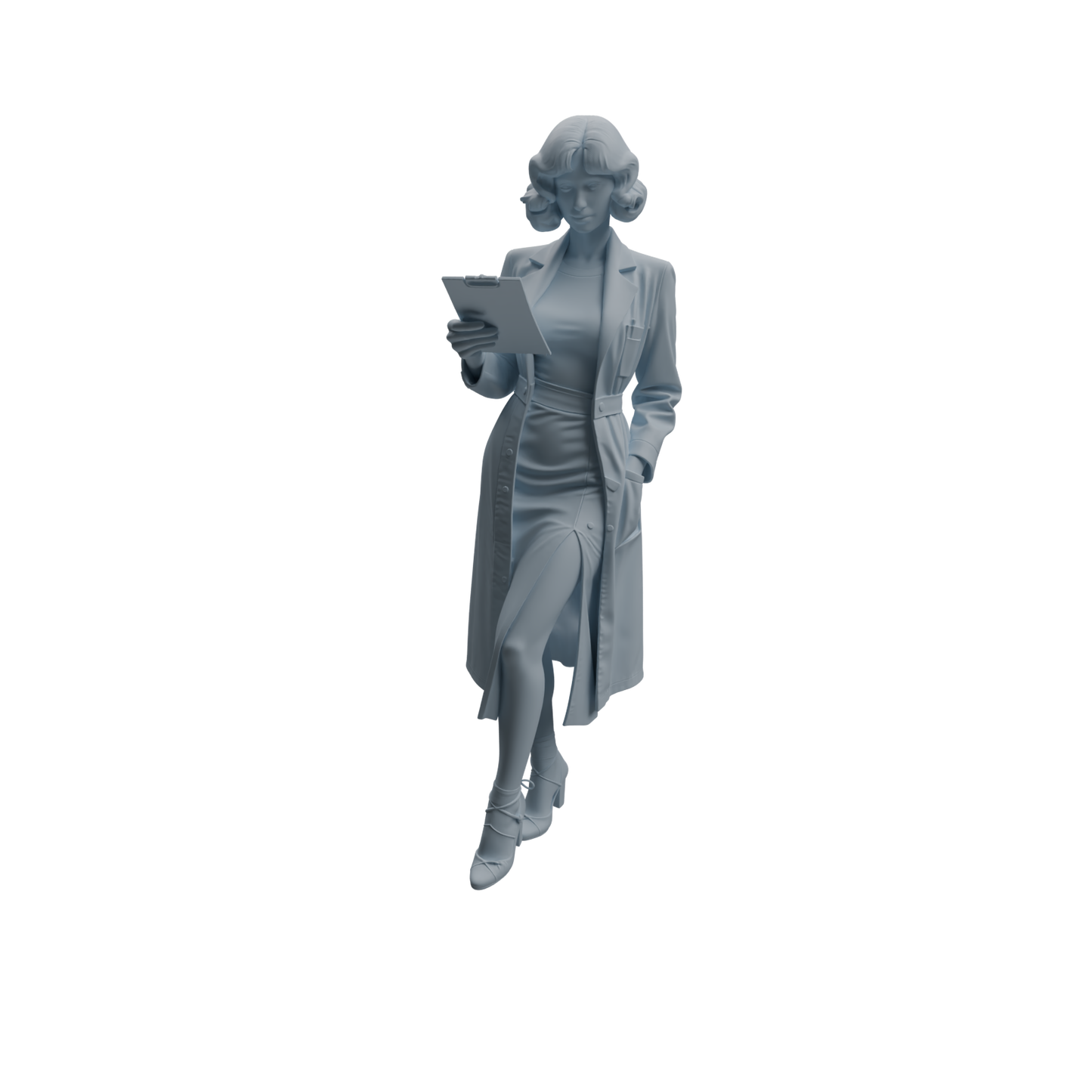 MRY-SFW LYTR1003 Female Doctor with Medical Folder Character Modern Model 4 pcs