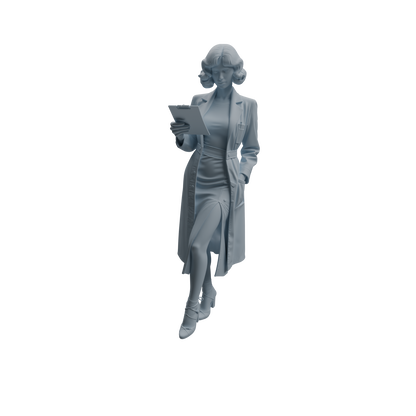 MRY-SFW LYTR1003 Female Doctor with Medical Folder Character Modern Model 4 pcs