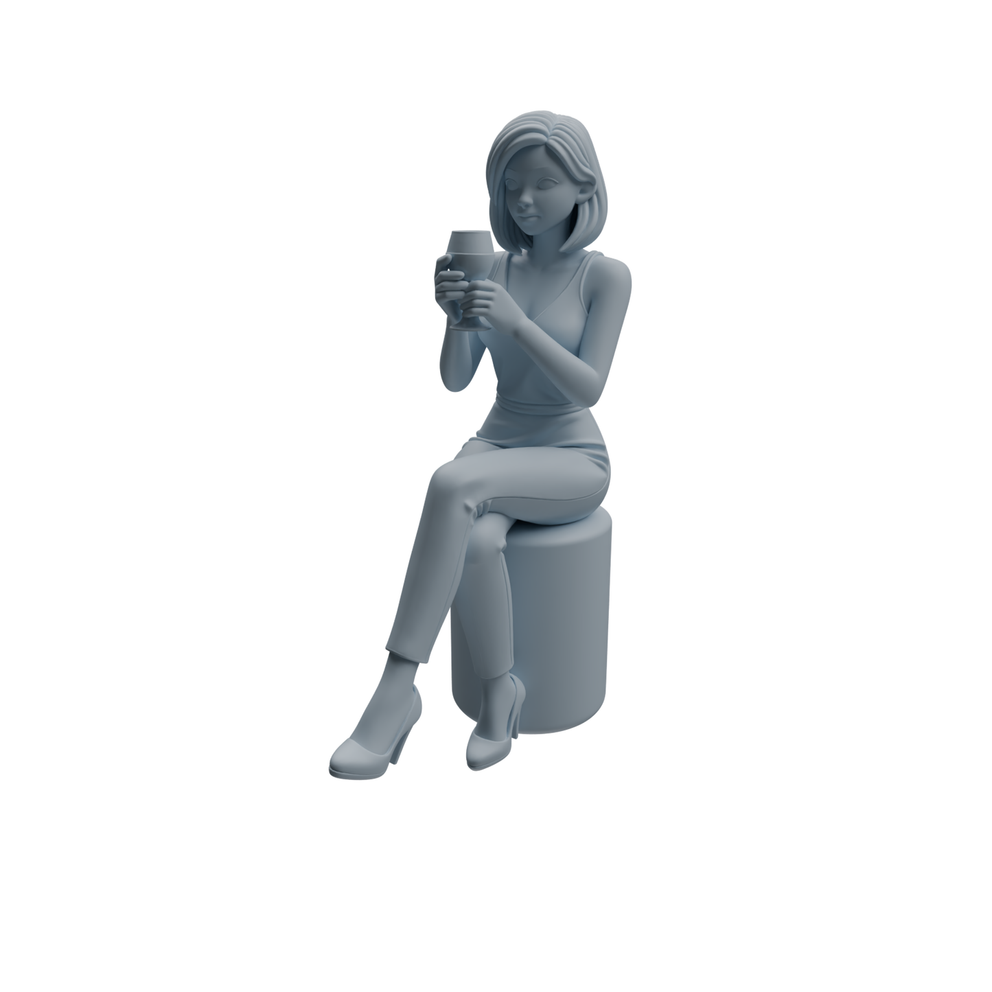 MRY-SFW LYTR936 Bar Counter Drinking Woman Character Modern Model 3 pcs