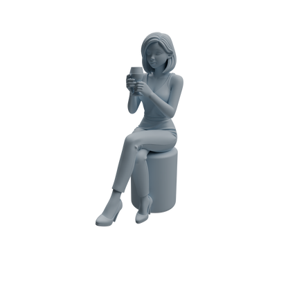 MRY-SFW LYTR936 Bar Counter Drinking Woman Character Modern Model 3 pcs