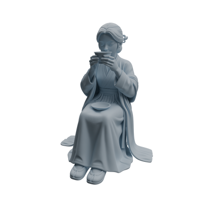 MRY-SFW LYTR983 Ancient Lady Tea Tasting Character Modern Model 3 pcs