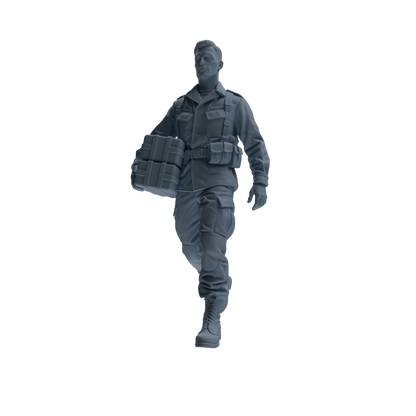 MRY-SFW SSTR179 Miniatures Soldier Model Kit Logistics Soldier Pose Modern Model 3 pcs