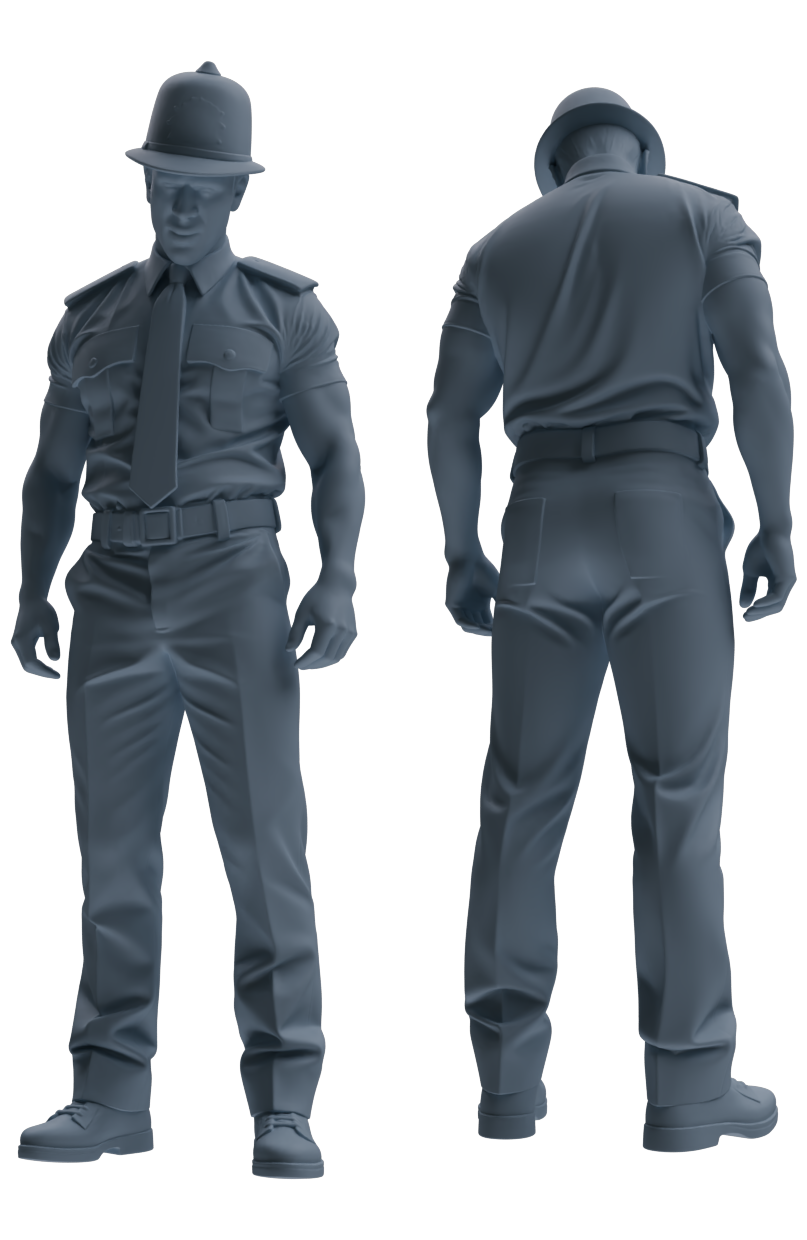 MRY-SFW LYGR798 Modern British Police Six-Person Scolding Group