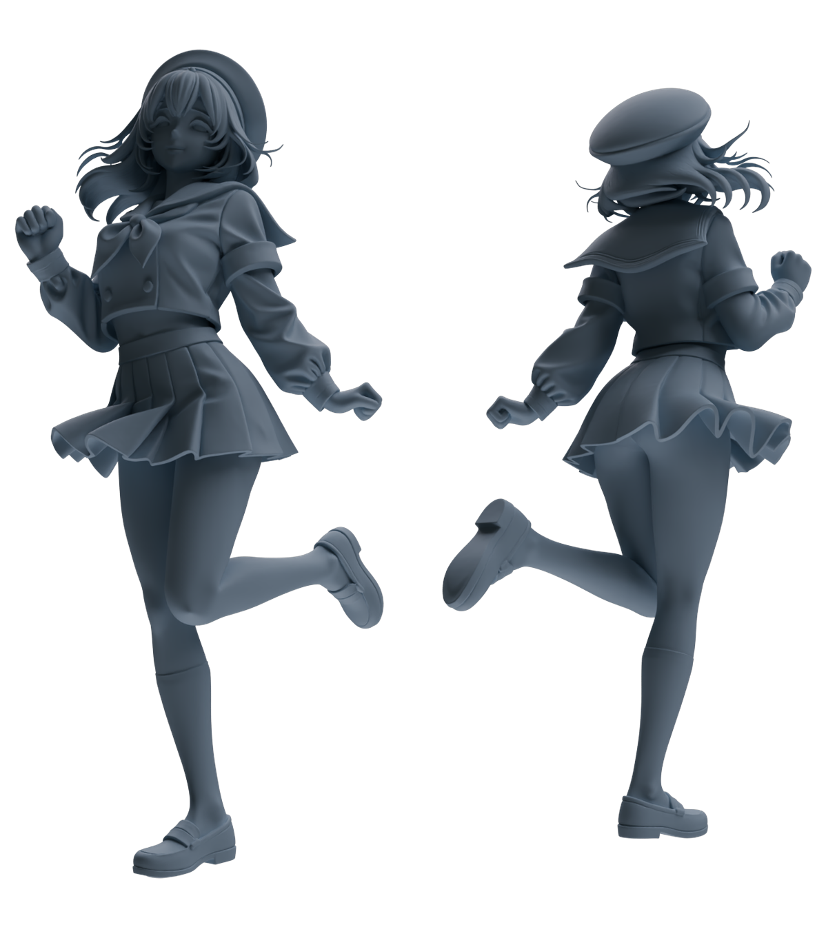 MRY-SFW LYTR865 Cheerleader Girl Figure Modern Model 4 pcs