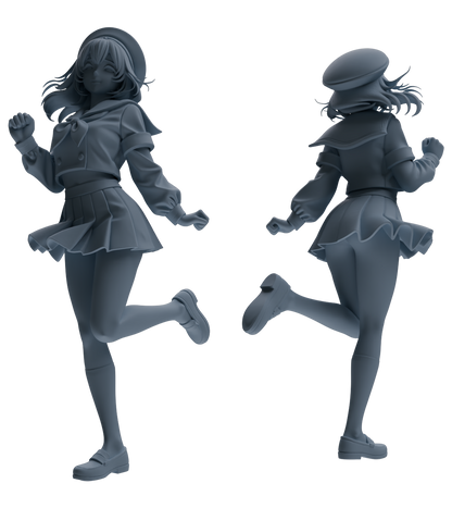 MRY-SFW LYTR865 Cheerleader Girl Figure Modern Model 4 pcs