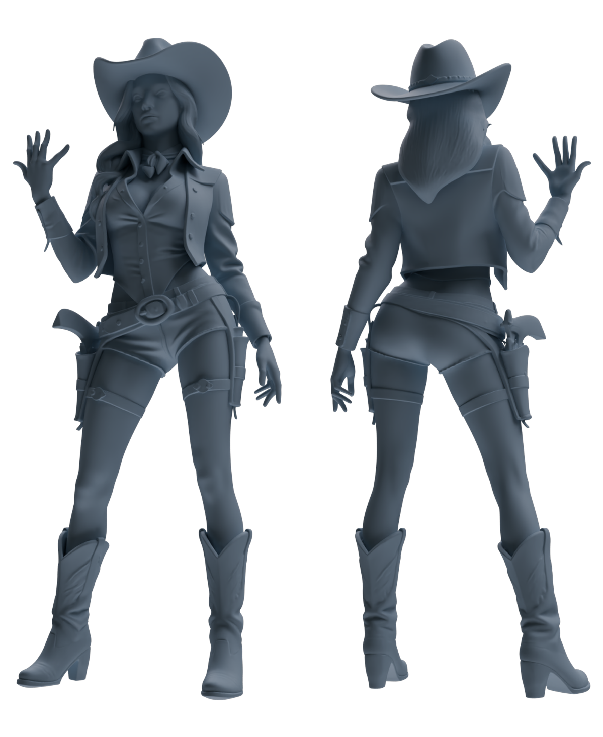 MRY-SFW LYTR891 Western Cowgirl Modern Model 4 pcs
