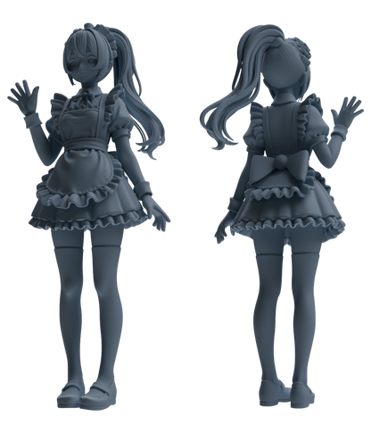 MRY-SFW LYTR877 Multi-pose Maid Girl Figure Modern Model 3 pcs