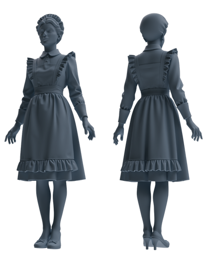 MRY-SFW LYTR875 Multi-scene Maid Girl Figure Modern Model 4 pcs