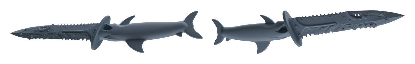 MRY-SFW LYGS397 Shark Dagger Weapon Modern Model 5 pcs