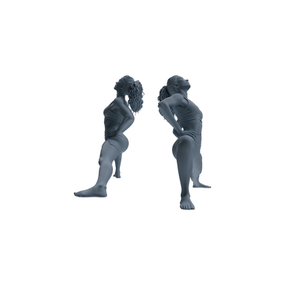 MRY-SFW LYTR810 Female Yoga Figure Modern Model 5 pcs Miniature Car Diorama Figures Scene Props Accessories Resin