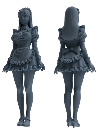 MRY-SFW LYTR876 Maid Uniform Girl Figure Modern Model 4 pcs