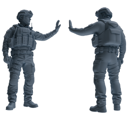 MRY-SFW SSTR183 Miniatures Soldier Model Kit Special Forces Soldier Pose Modern Model 3 pcs