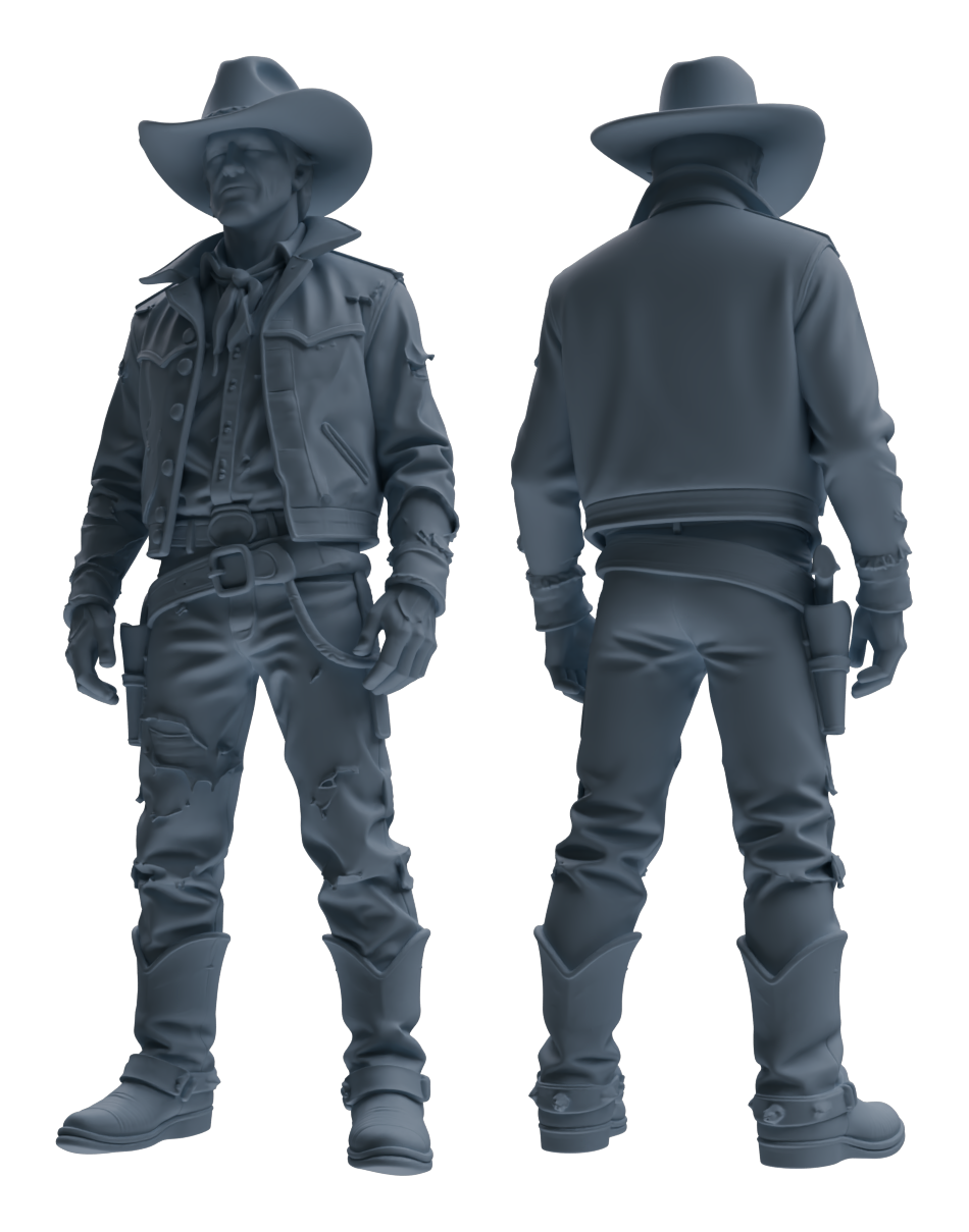 MRY-SFW LYTR903 Cowboy Style Man Multi-look Modern Model 4 pcs