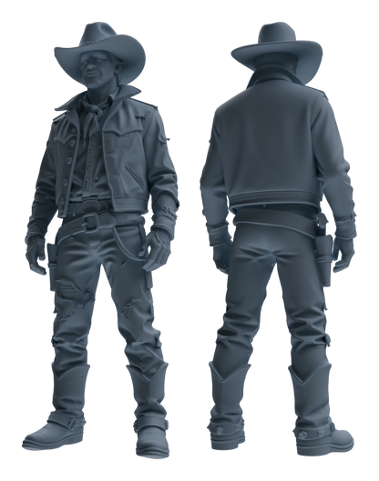 MRY-SFW LYTR903 Cowboy Style Man Multi-look Modern Model 4 pcs