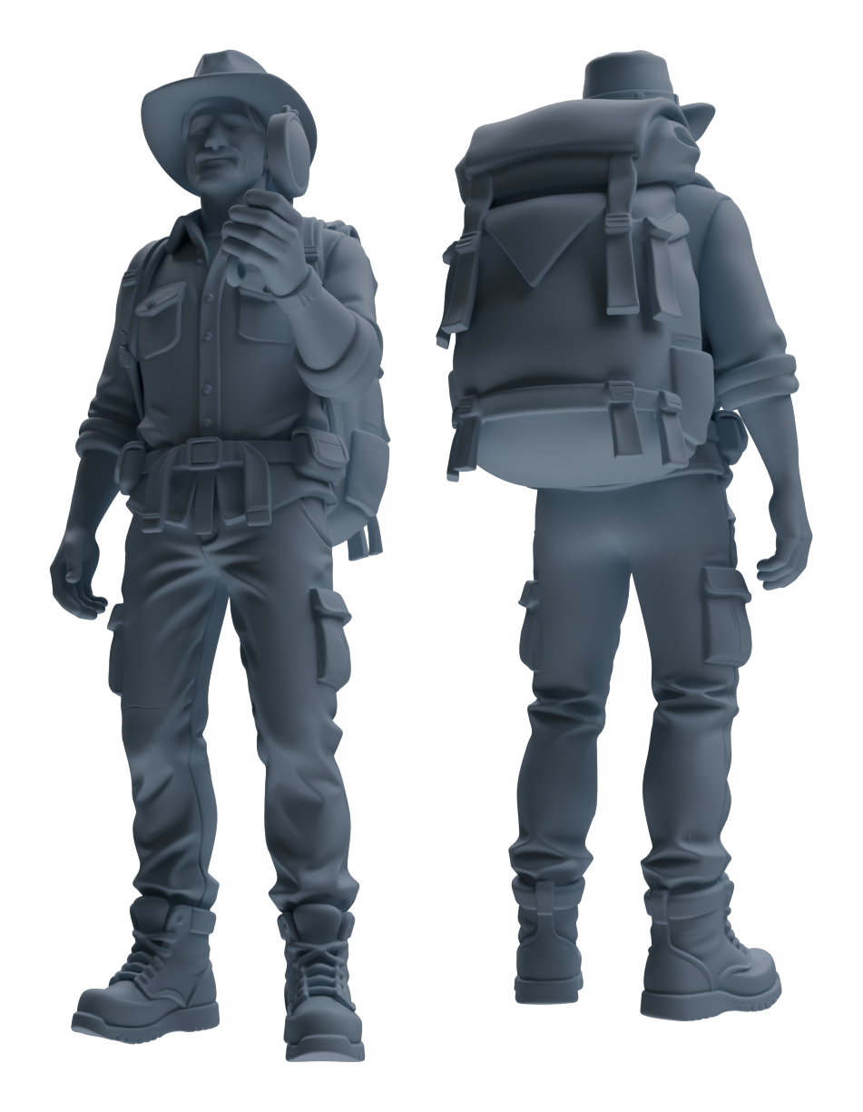 MRY-SFW LYTR904 Outdoor Hiker Modern Model 3 pcs