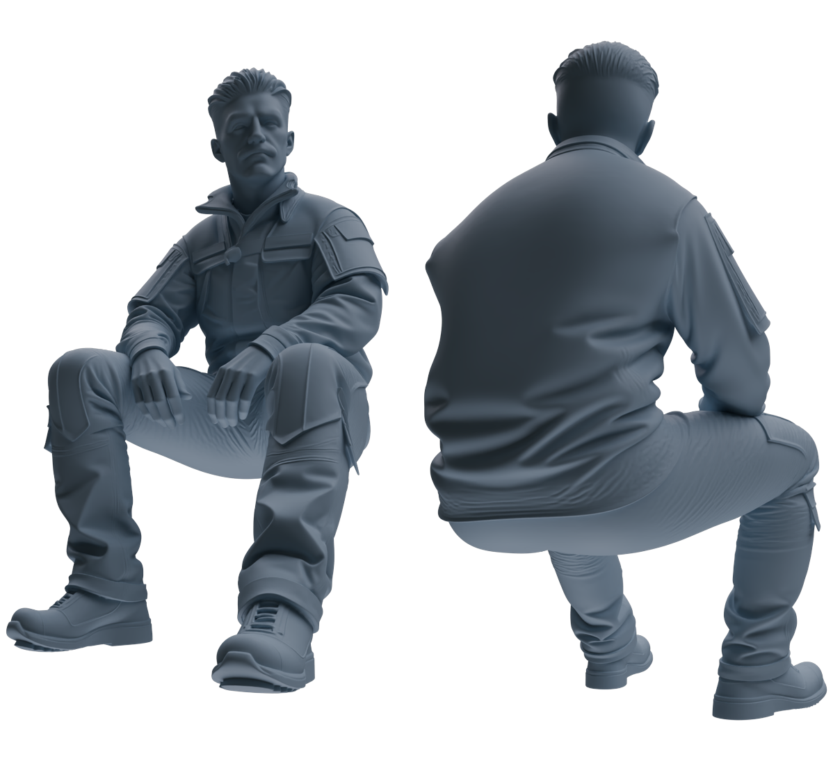 MRY-SFW LYGR695 Modern U.S. Military Seven-Person Rest Group