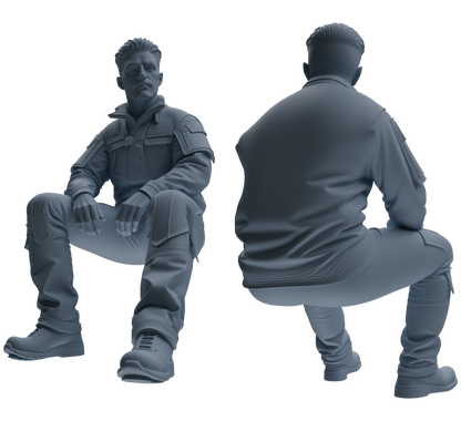 MRY-SFW LYGR695 Modern U.S. Military Seven-Person Rest Group