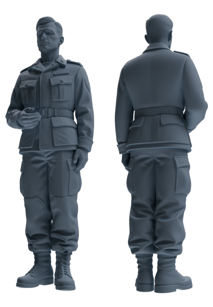 MRY-SFW SSTR210 Miniatures Soldier Model Kit WWII Soldier Organizing Gear Pose Modern Model 4 pcs
