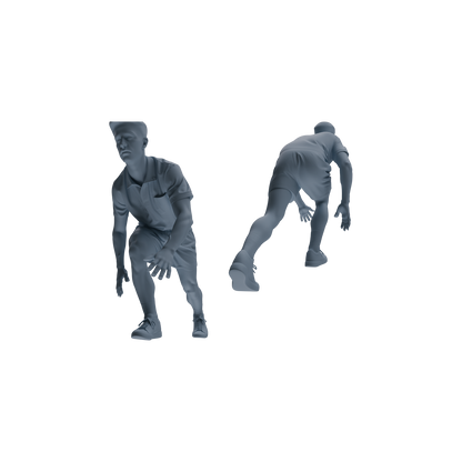 MRY-SFW LYTR822 Running Children Figure Modern Model 6 pcs Miniature Car Diorama Figures Scene Props Accessories Resin