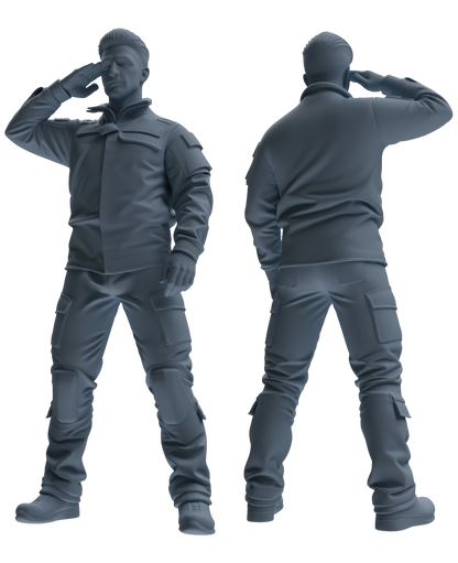 MRY-SFW LYGR694 Modern U.S. Military Six-Person Saluting Group