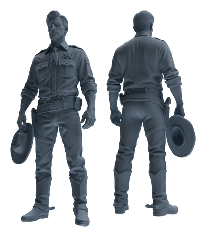 MRY-SFW LYTR918 Western Cowboy Sheriff Multi-pose Modern Model 4 pcs